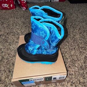 Kamik Toddler Girl's Snowbug 4 Snow Teal Star Size 6 New